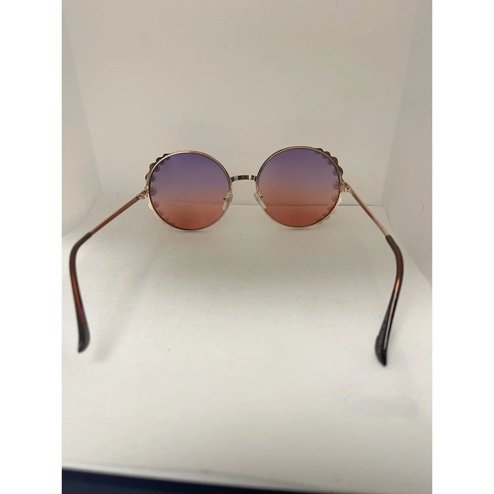Oval Rhinestone Sunglasses Goldtone Frames‎ D1